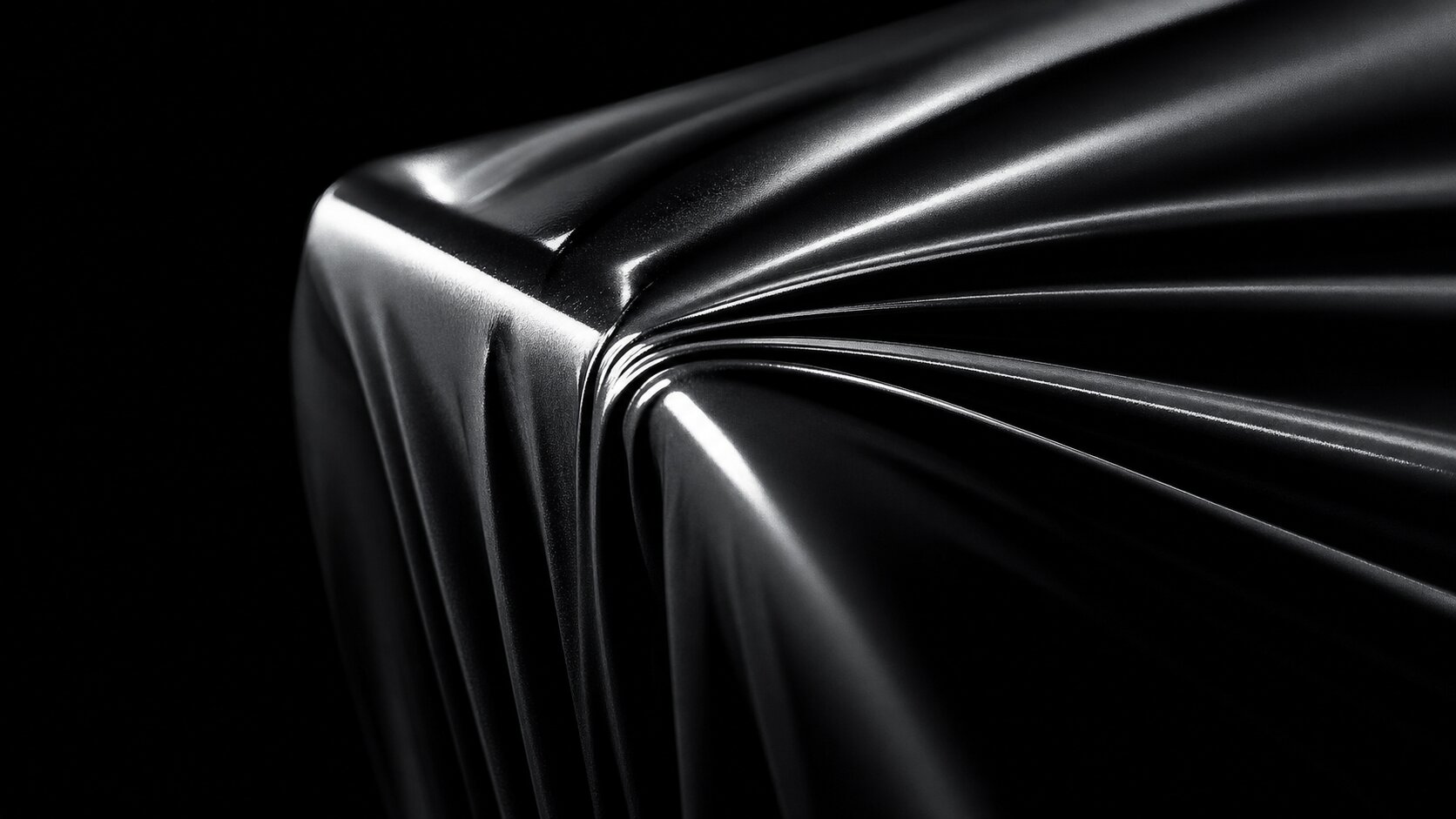 Glossy latex-inspired editorial fashion and lighting